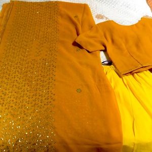 Authentic handmade complete SAREE from India.Wrap is 6 feet of beautiful sequin